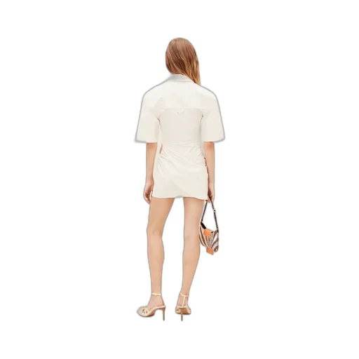 Camisa Draped Mini Shirt Dress