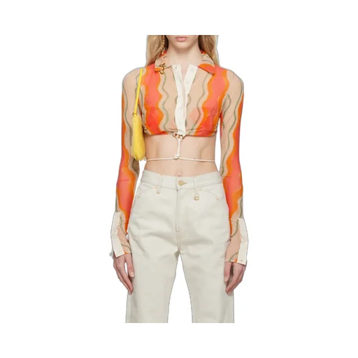Printed Mesh Long Sleeve Shirt