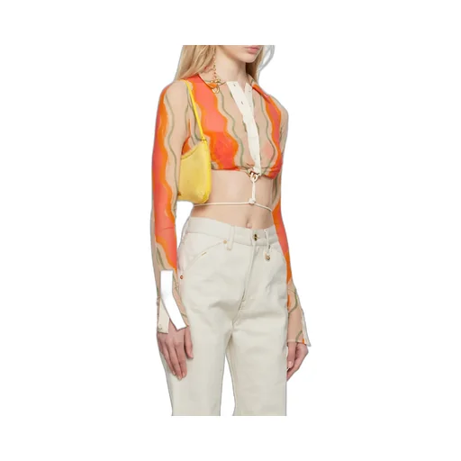 Printed Mesh Long Sleeve Shirt