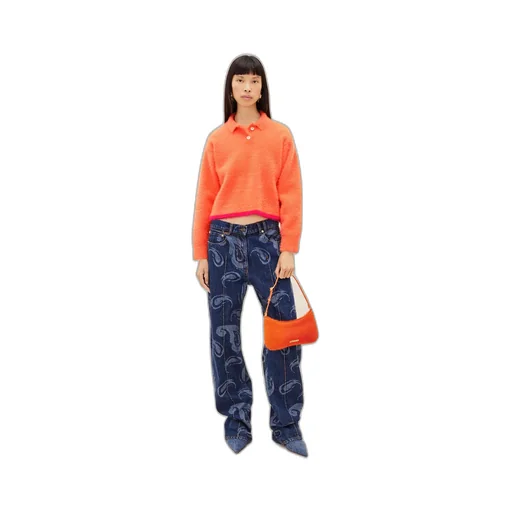 Long-Sleeved Polo Sweater