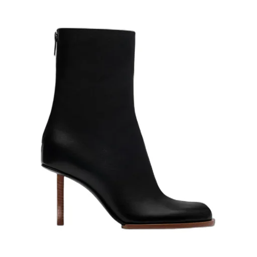 Round Square Ankle Boots