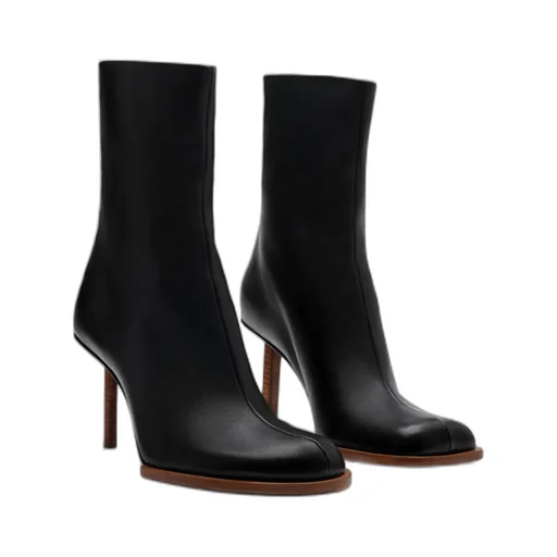 Round Square Ankle Boots