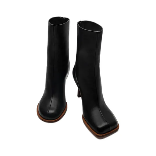 Round Square Ankle Boots