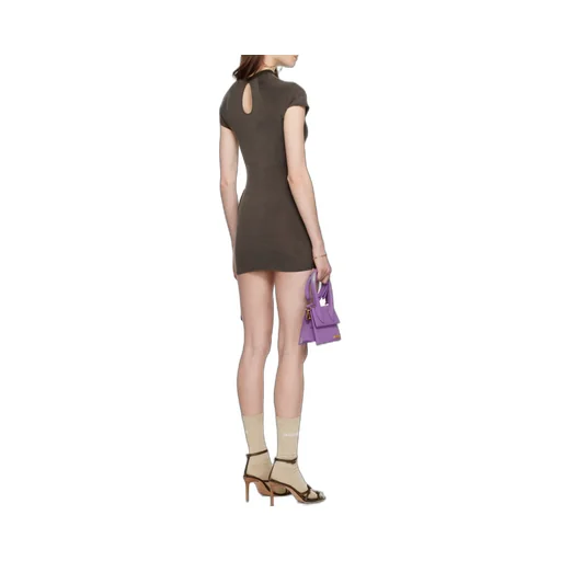 Draped Short-Sleeve Dress