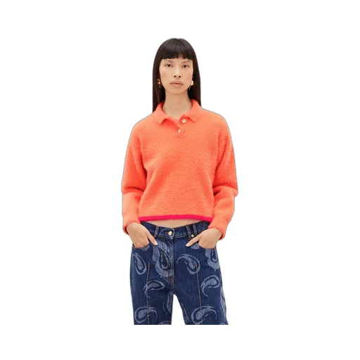 Long-Sleeved Polo Sweater