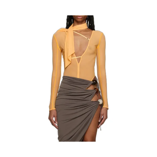 Le Body Abanaba Asymmetric Strappy Bodysuit