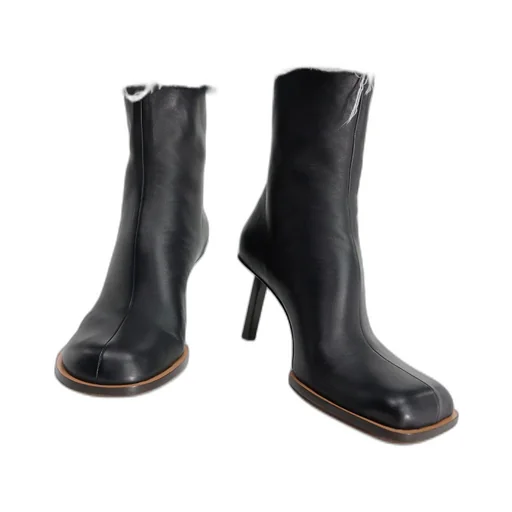 Round Square Ankle Boots