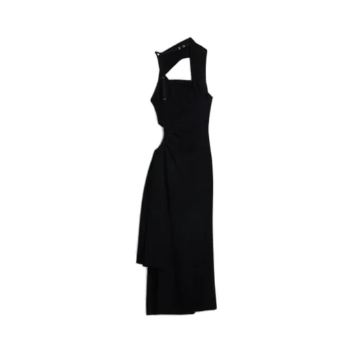 Draped Asymmetric Dress