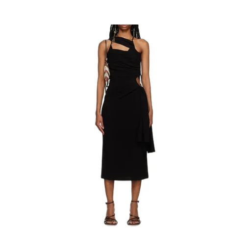 Draped Asymmetric Dress