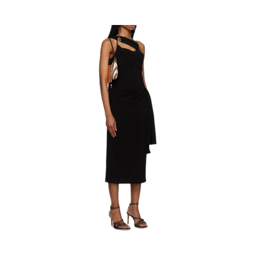 Draped Asymmetric Dress