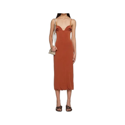 Praia Bustier-Neck Midi Dress