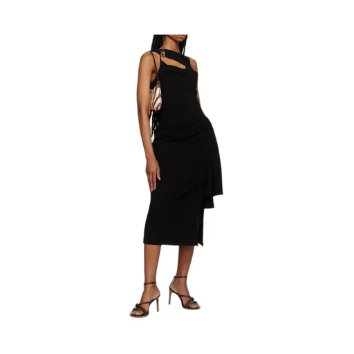Draped Asymmetric Dress