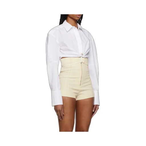 Long-Sleeve Crop Shirt