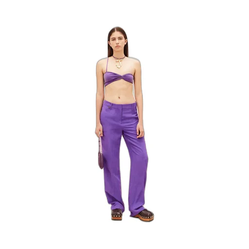 Mid-Rise Straight-Leg Trousers