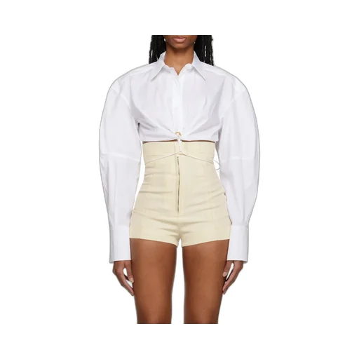 Long-Sleeve Crop Shirt