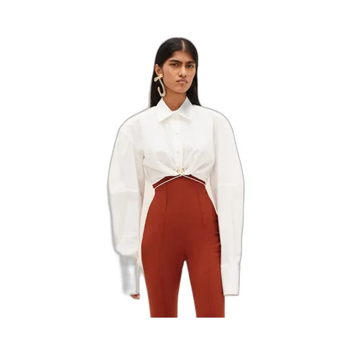 Long-Sleeve Crop Shirt