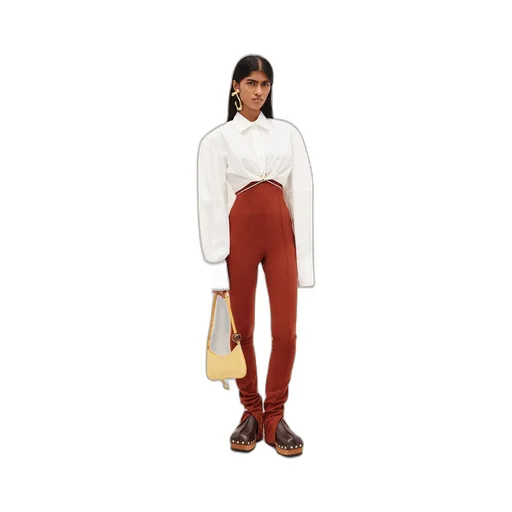 Long-Sleeve Crop Shirt