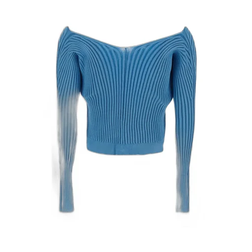 Logo-Plaque Ribbed-Knit Cardigan