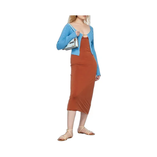 Logo-Plaque Ribbed-Knit Cardigan