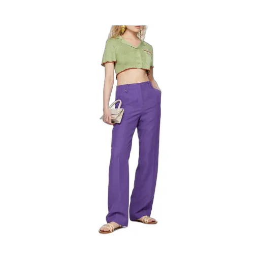 Mid-Rise Straight-Leg Trousers