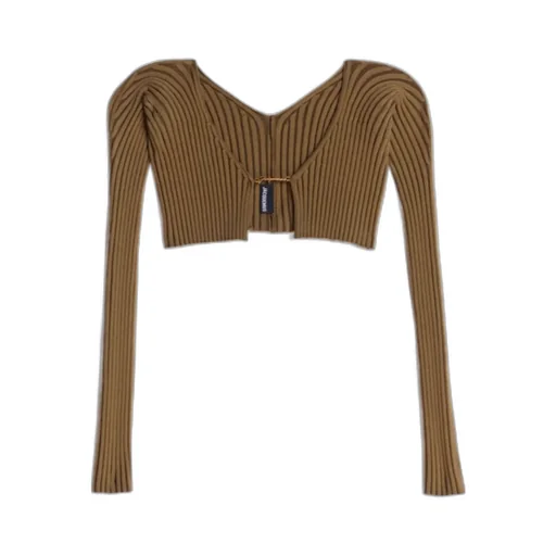 Logo-Lettering Cropped Cardigan