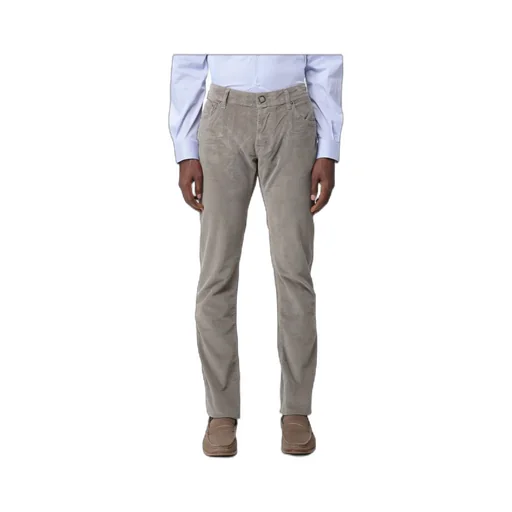 Logo Patch Low-Rise Corduroy Trousers