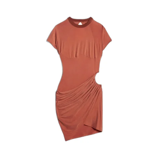 La Robe Espelho Cut-Out Draped Minidress