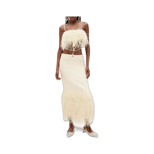 La Robe Raphia Cut-Out Open Back Midi Dress