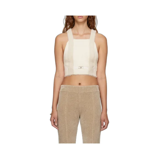 Cropped Knitted Tank Top