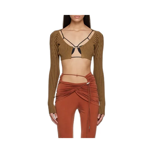 Logo-Lettering Cropped Cardigan
