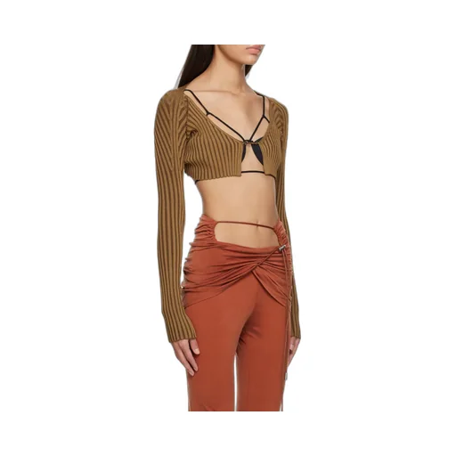 Logo-Lettering Cropped Cardigan