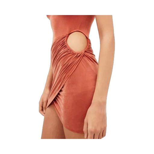 La Robe Espelho Cut-Out Draped Minidress