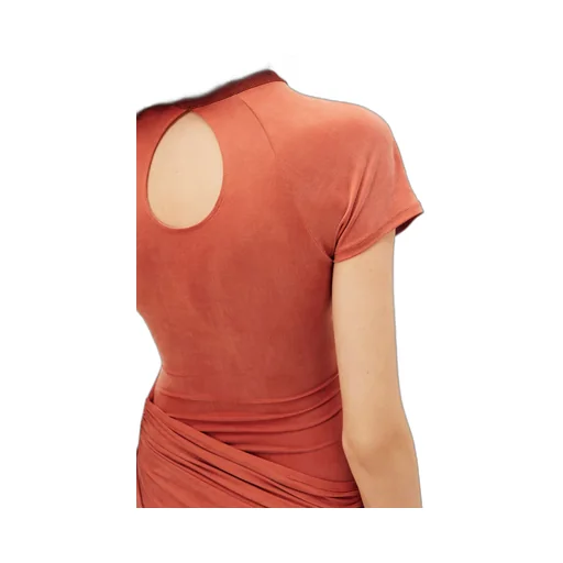 La Robe Espelho Cut-Out Draped Minidress