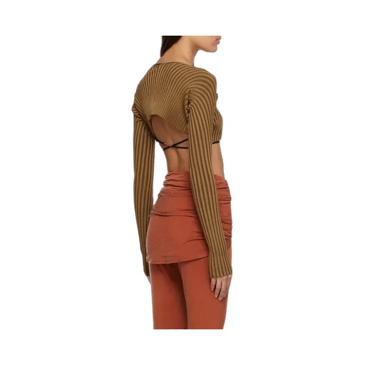 Logo-Lettering Cropped Cardigan