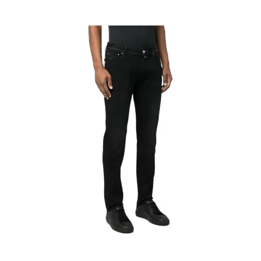 Logo Embroidered Low-Rise Jeans