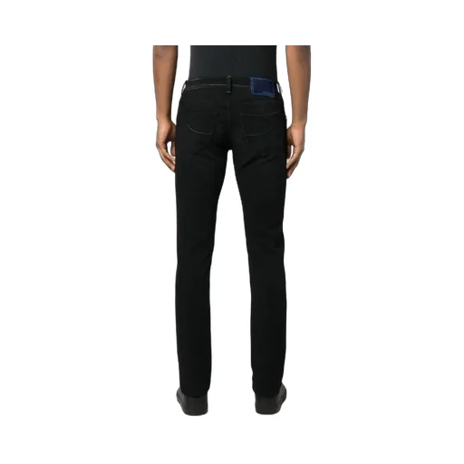 Logo Embroidered Low-Rise Jeans