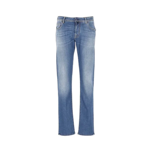 Nick Logo Patch Straight-Leg Jeans