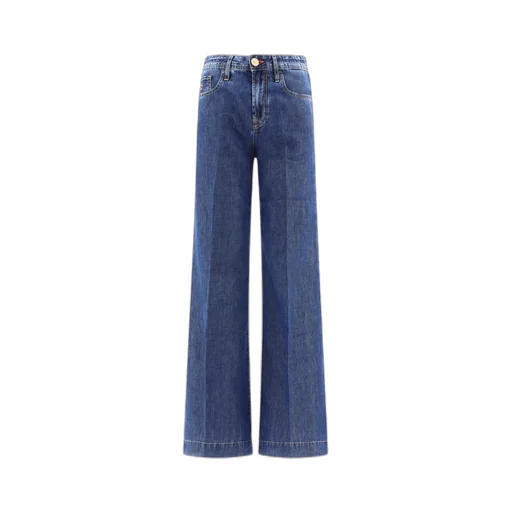 Logo-Patch Wide-Leg Jeans