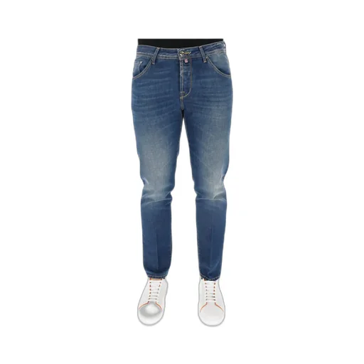 Logo-Patch Slim-Cut Jeans