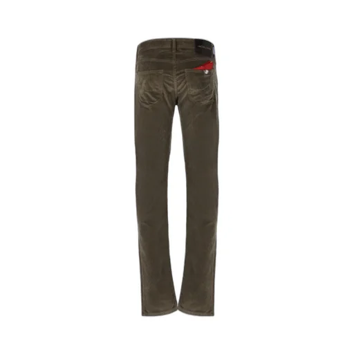 Logo Patch Low-Rise Corduroy Trousers