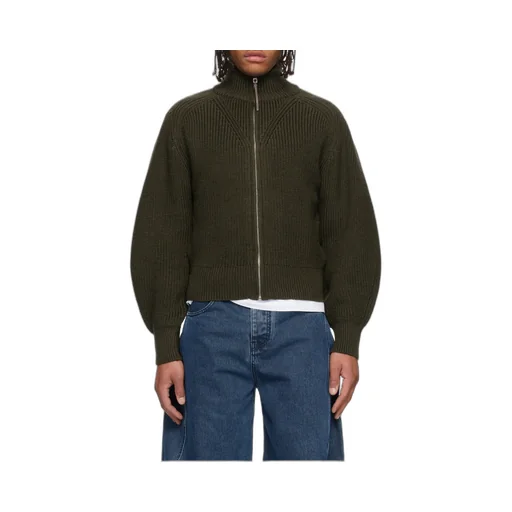 Zip-Up Knitted Cardigan