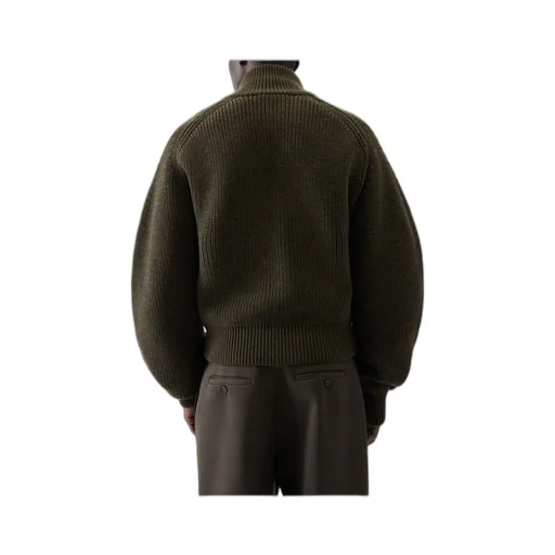Zip-Up Knitted Cardigan