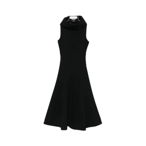 Cowl-Neck Sleeveless Midi Dress