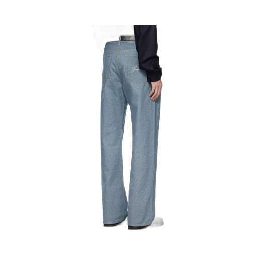 Logo Embroidered Straight-Leg Jeans