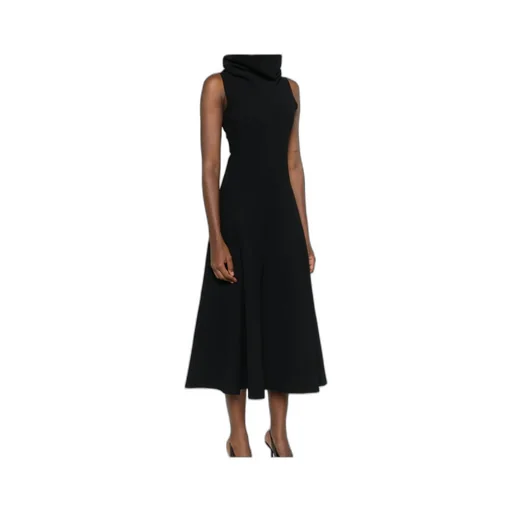 Cowl-Neck Sleeveless Midi Dress