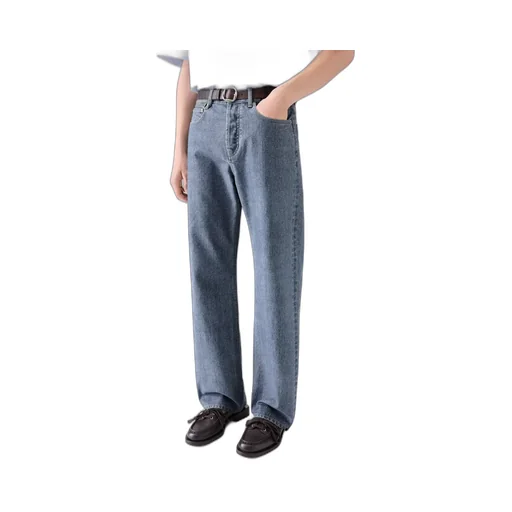 Logo Embroidered Straight-Leg Jeans