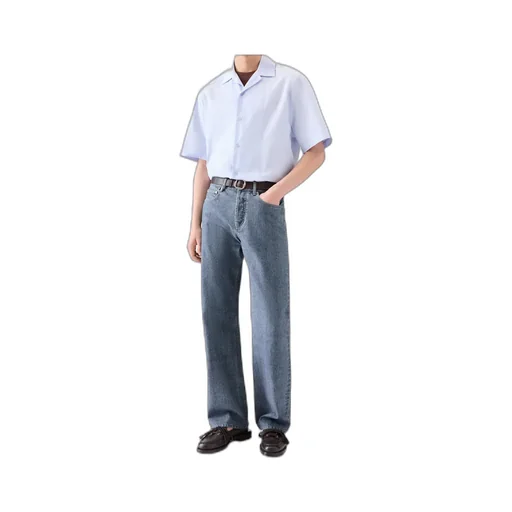 Logo Embroidered Straight-Leg Jeans
