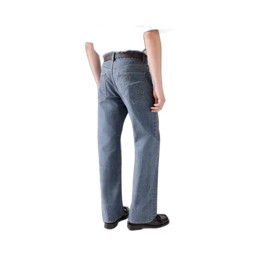 Logo Embroidered Straight-Leg Jeans