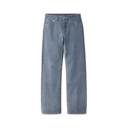 Logo Embroidered Straight-Leg Jeans