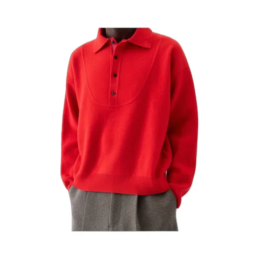 The Pallone Vareuse-Style Knit Polo Sweater